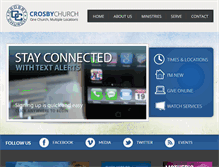 Tablet Screenshot of crosbychurch.com